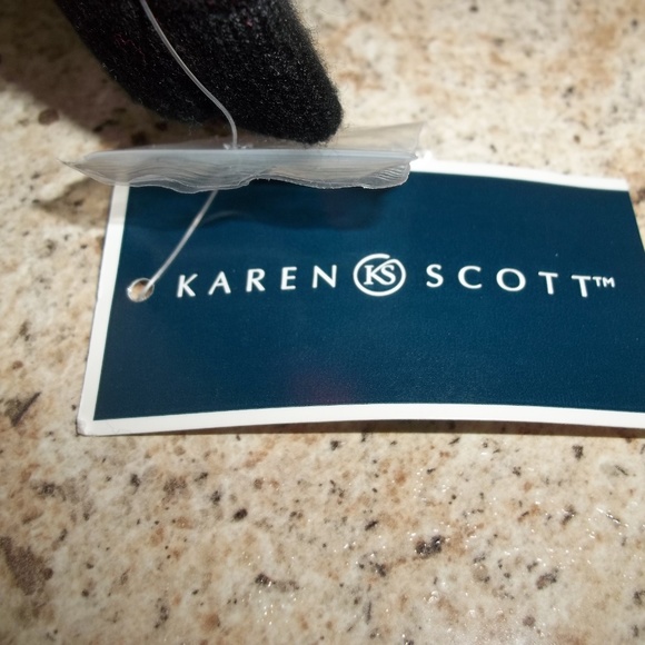 NWT KAREN SCOTT STRIPE HEM CRDI NW RED AMR COMBO L - Picture 2 of 4